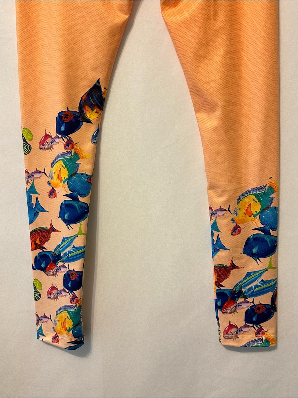 Guy Harvey Leggings Womens XS Orange Tropical Fish Comfort Colorful Stretch - Picture 5 of 11